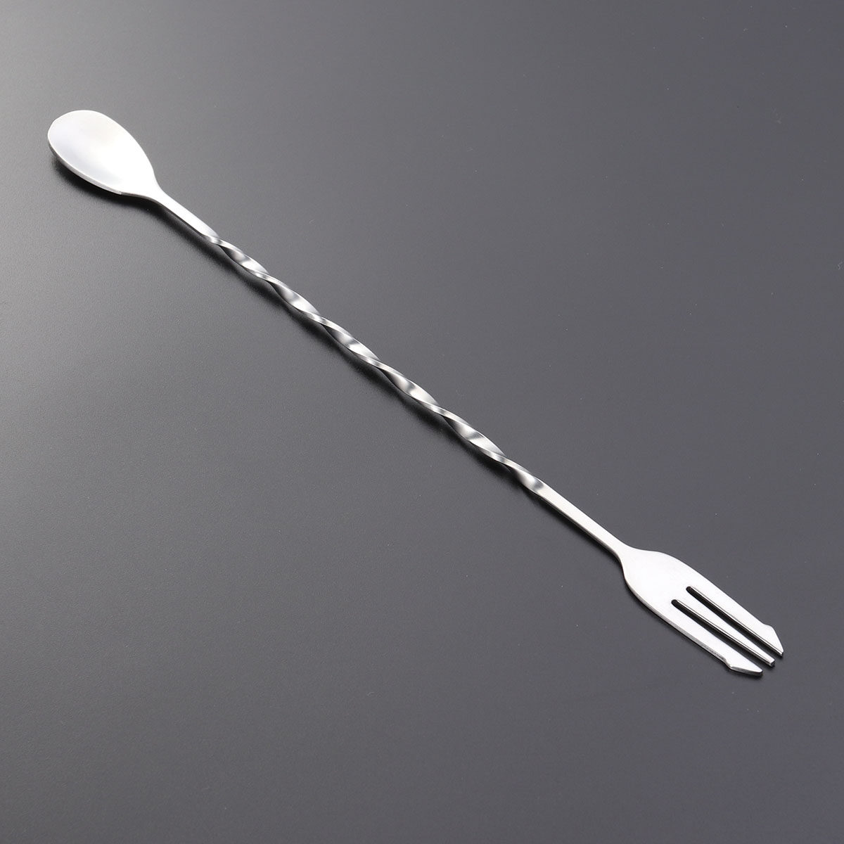 Bar Spoon Twisted - Коктейльная вилка-ложка из нержавеющей стали, 32