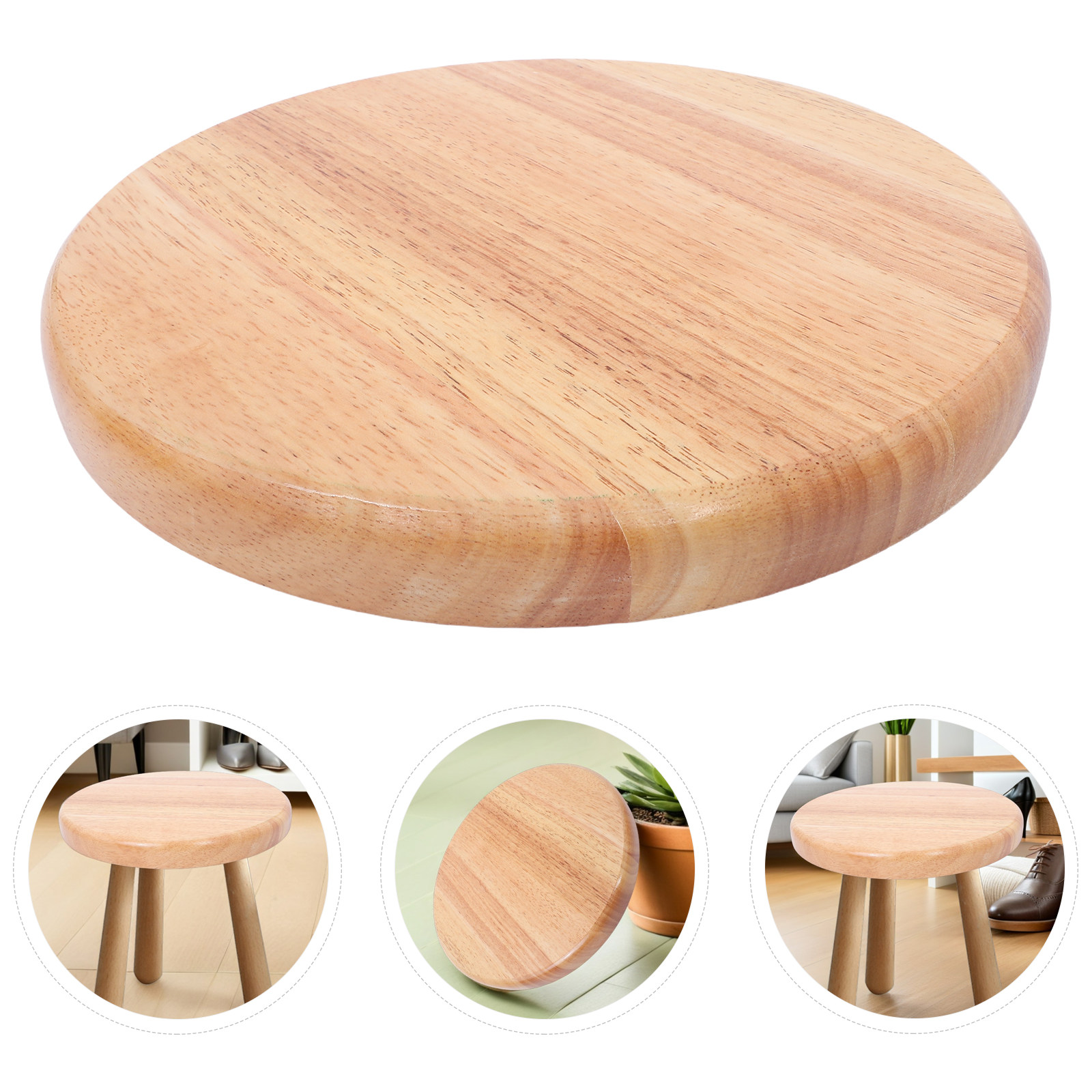 Home Bar Stools - Круглое деревянное сиденье для табурета, цельное,