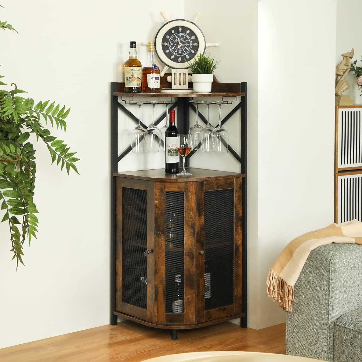 Угловой барный шкаф с держател – обзор и цена Home Bar Setup
