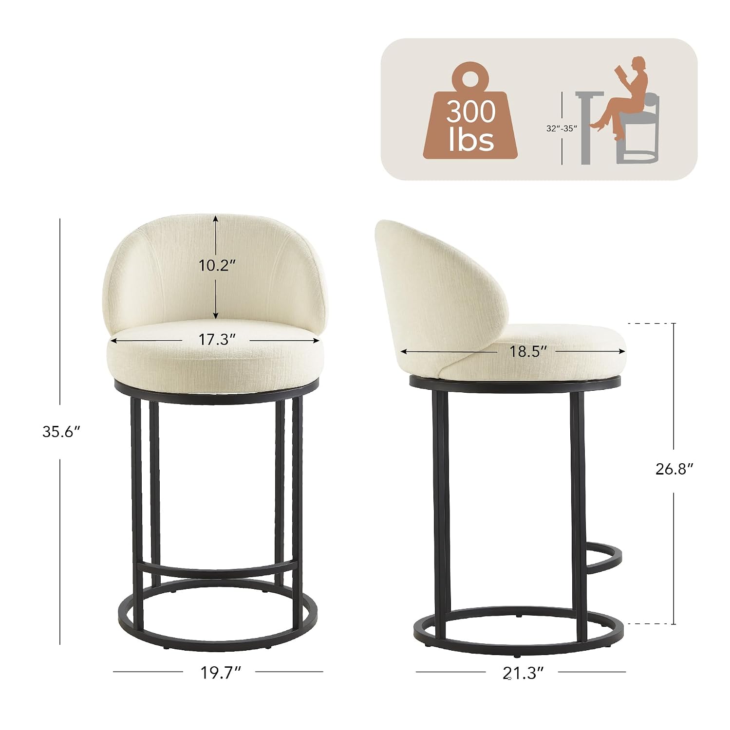 Набор из 3-х обитых тканью вра – обзор и цена Home Bar Stools