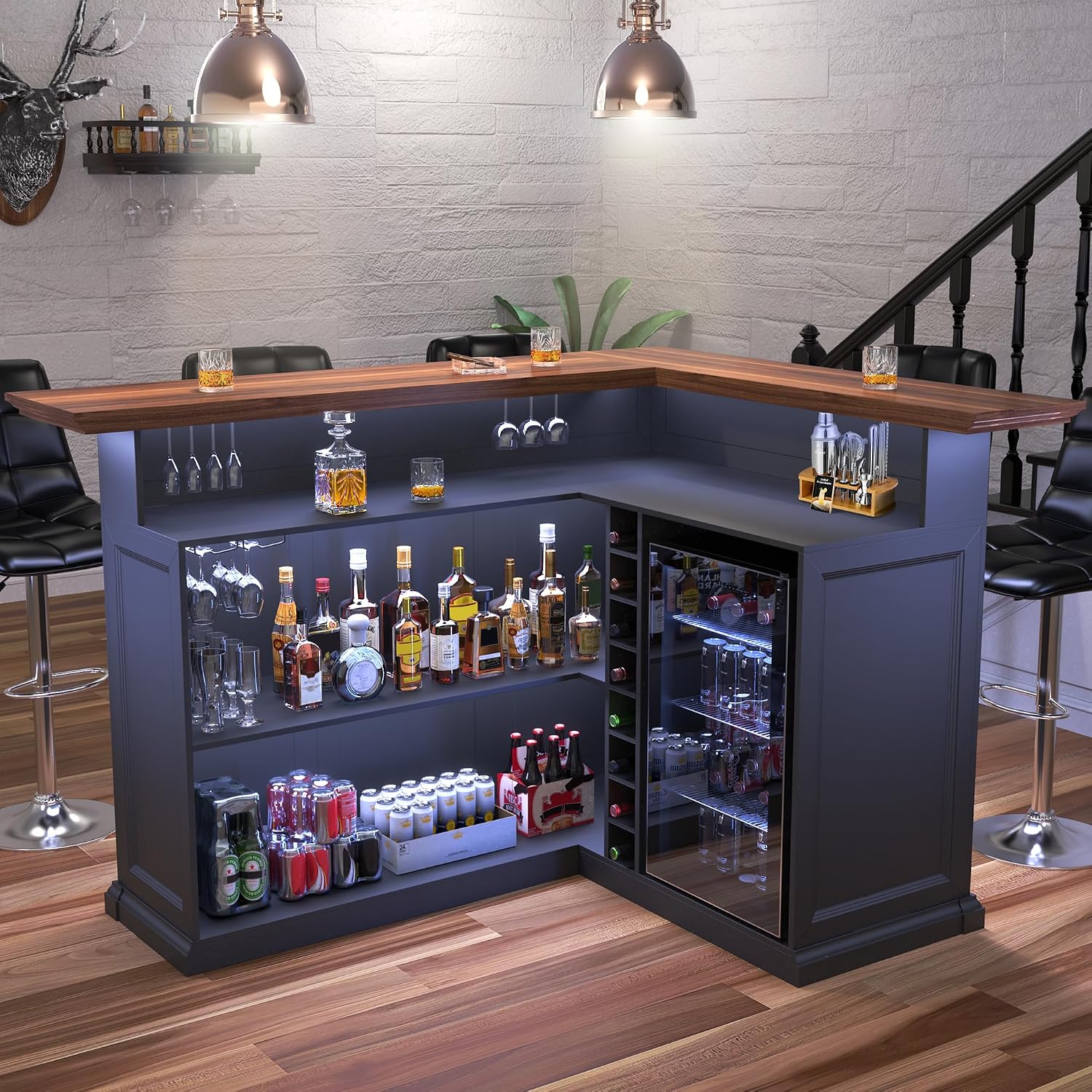 Г-образный домашний барный шка – обзор и цена Home Bar Lounge